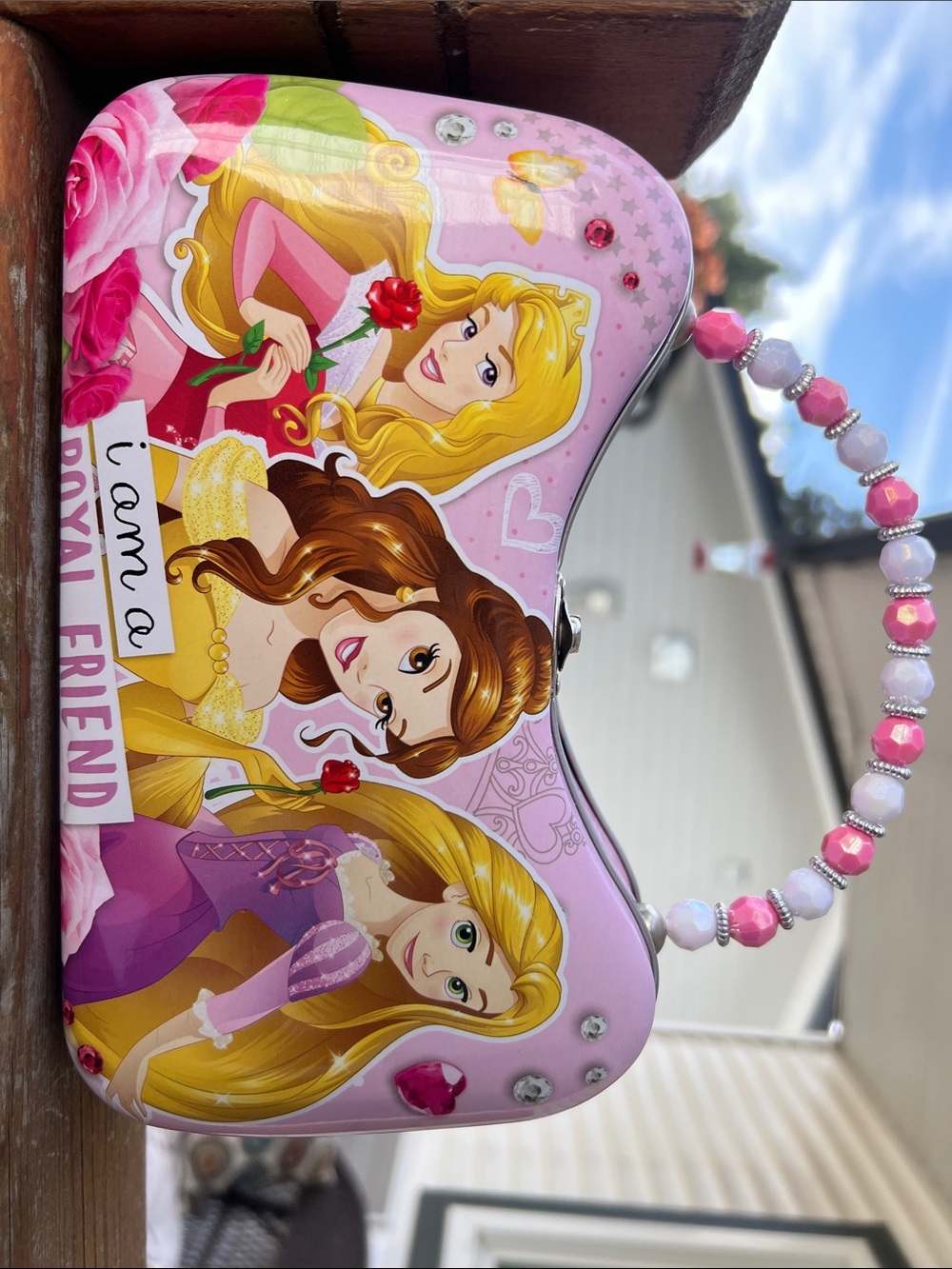 2015 Disney Princess Tin Purse - Beaded Handle "Caring & Royal Friend" Scoop Tot
